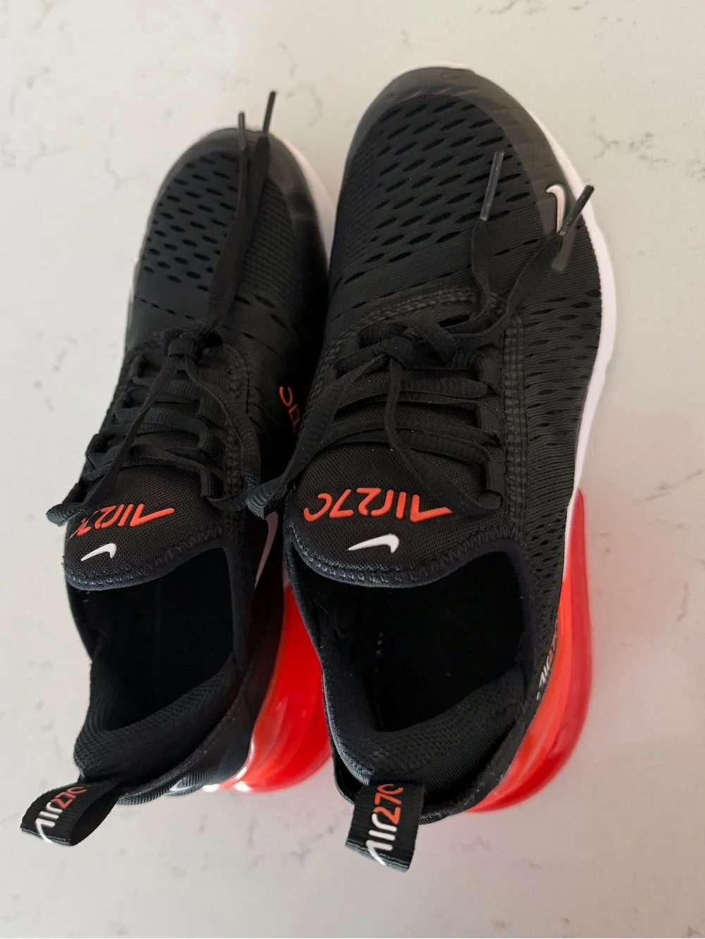Nike Boy’s Black and Red 270 Sneakers